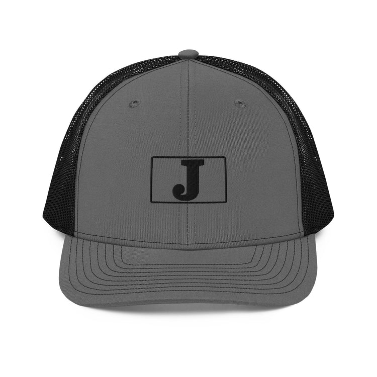 The J - Embroidery - Boxed In - Trucker Cap