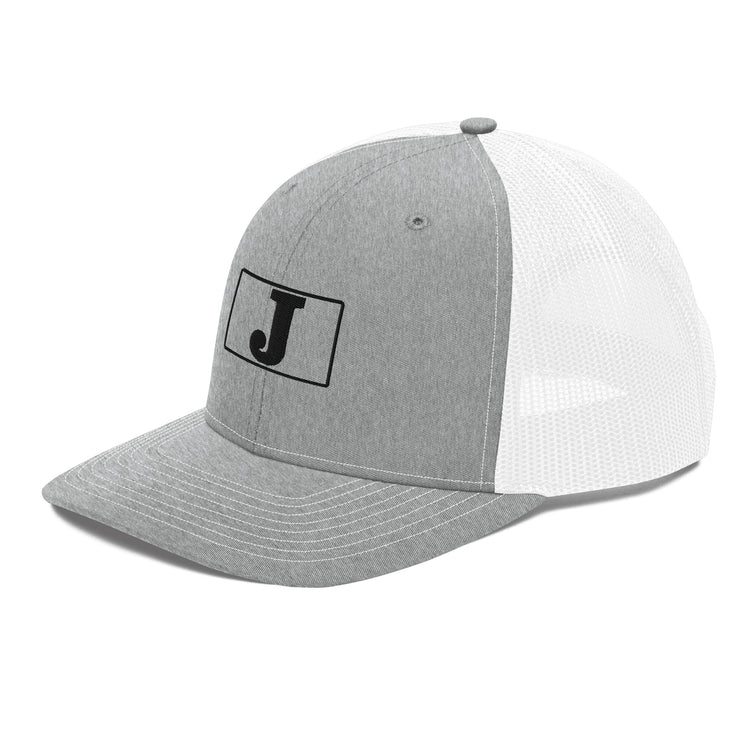 The J - Embroidery - Boxed In - Trucker Cap