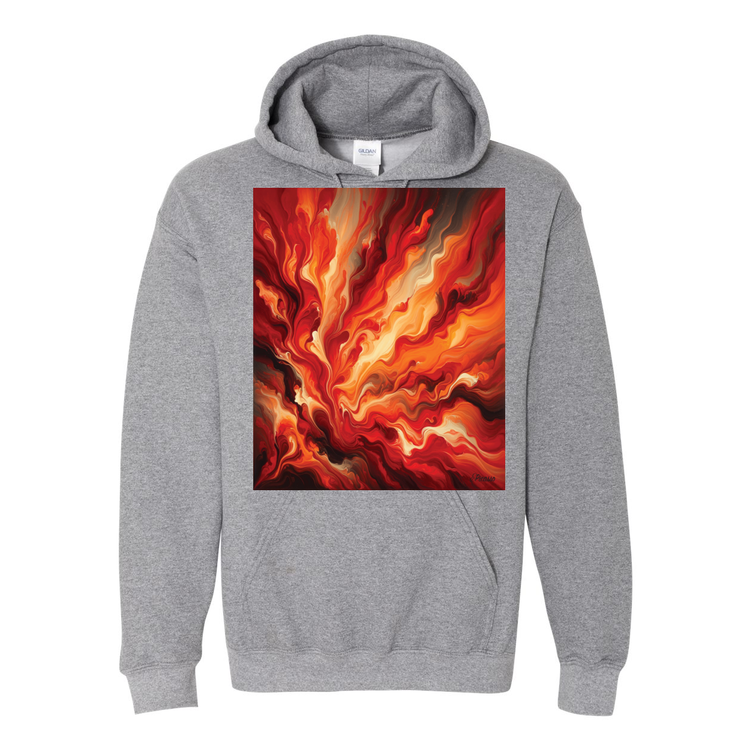 Sunset Blaze Abstract - Hooded Sweatshirt