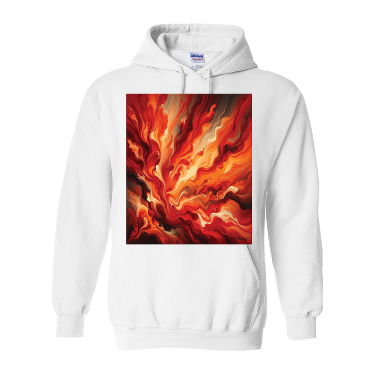 Sunset Blaze Abstract - Hooded Sweatshirt