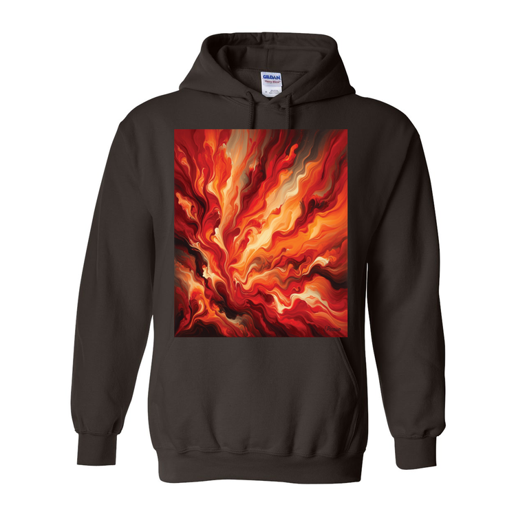Sunset Blaze Abstract - Hooded Sweatshirt