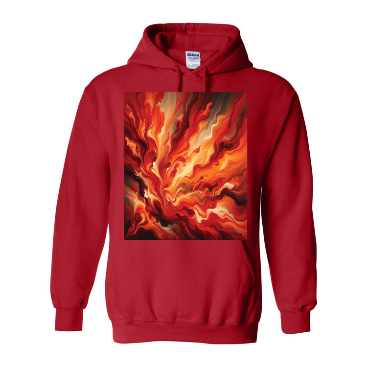 Sunset Blaze Abstract - Hooded Sweatshirt