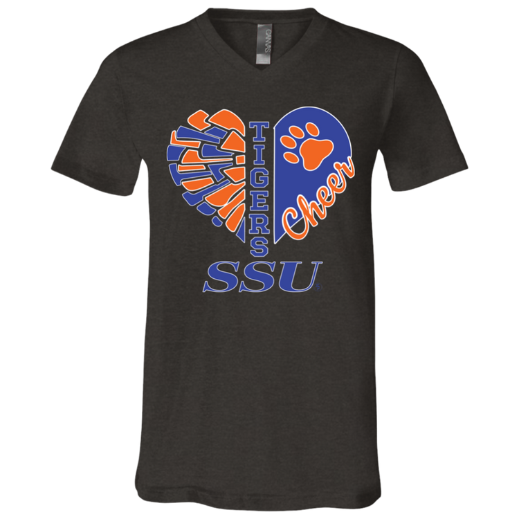 SSU - Tigers Cheer - Fashion Fitted Men's V-Neck T-Shirt