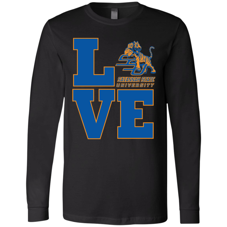 Savannah State - LOVE - Fashion Fitted Men's Jersey T-Shirt