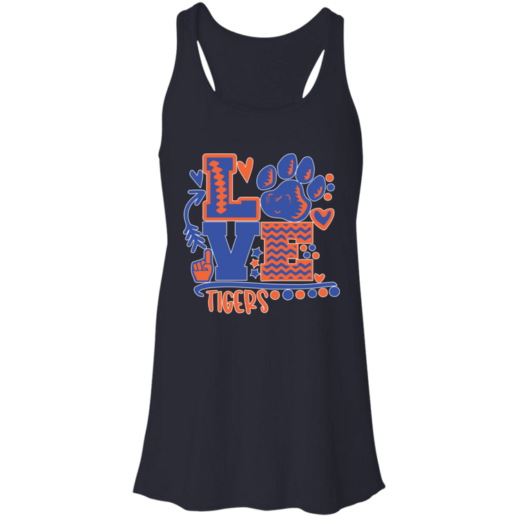 SSU - Love Tigers - Fashion Fitted Women's Flowy Racerback Tank