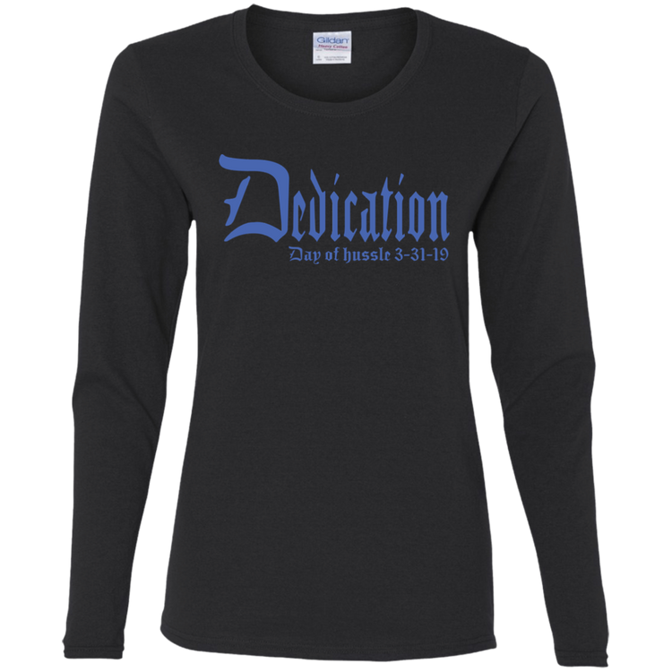 Dedication - Day of Hussle - Blue - Women's LS Tee