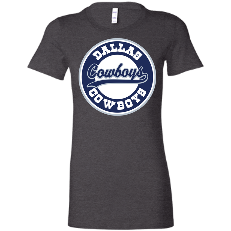 Dallas Cowboys Circle Tee - Fashion Fitted Women's Favorite T-Shirt
