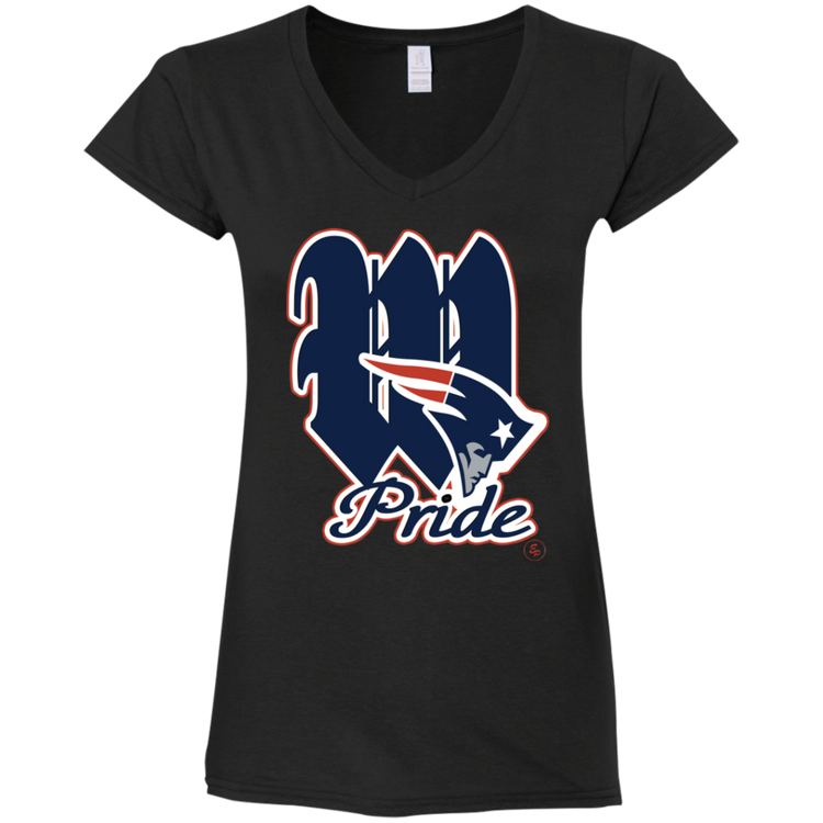 Westside Patriots Pride - Women's Fitted Softstyle V-Neck Tee