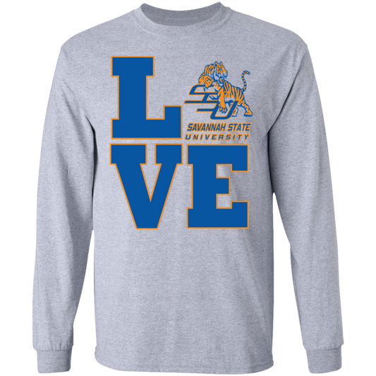 Savannah State - LOVE - Men's LS Tee