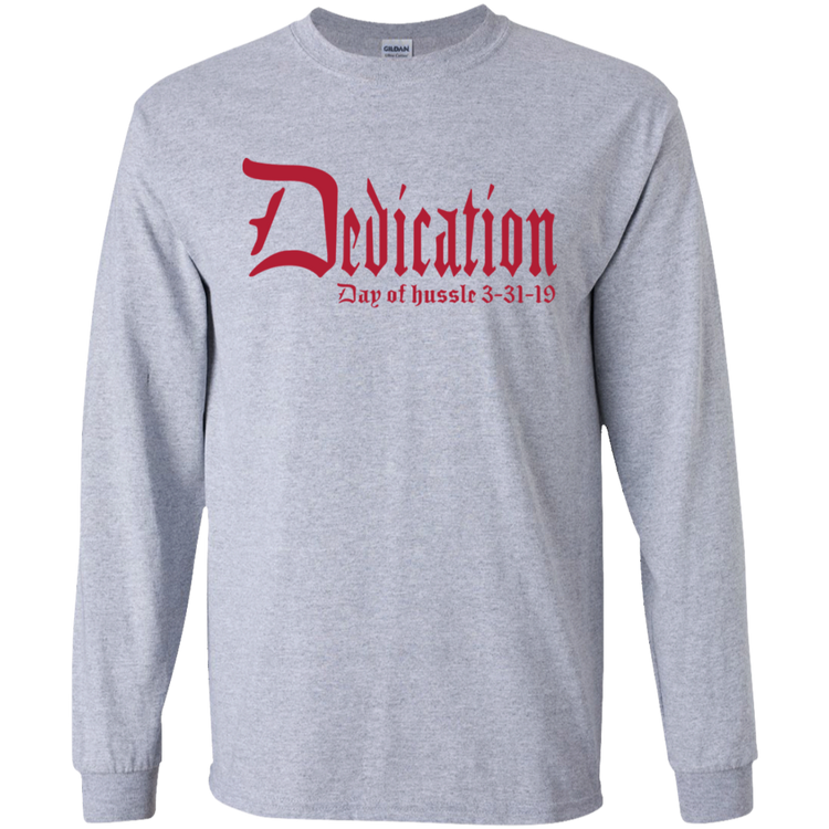 Dedication - Day of Hussle - Red - Men's LS Tee
