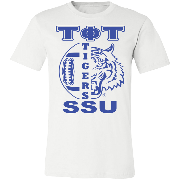 SSU - Tigers Football - Blue - Fashion Fitted Short-Sleeve T-Shirt
