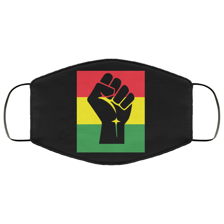 Black Fist - African Flag - Face Mask
