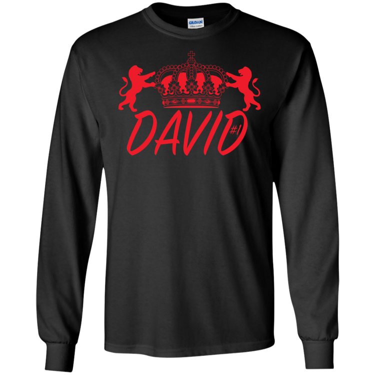 King David Red - Men's LS Tee