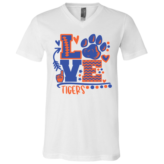 SSU - Love Tigers - Fashion Fitted Men's V-Neck T-Shirt