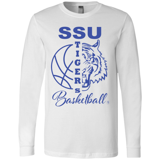 SSU - Tigers Basketball - Blue - Fashion Fitted Men's Jersey T-Shirt