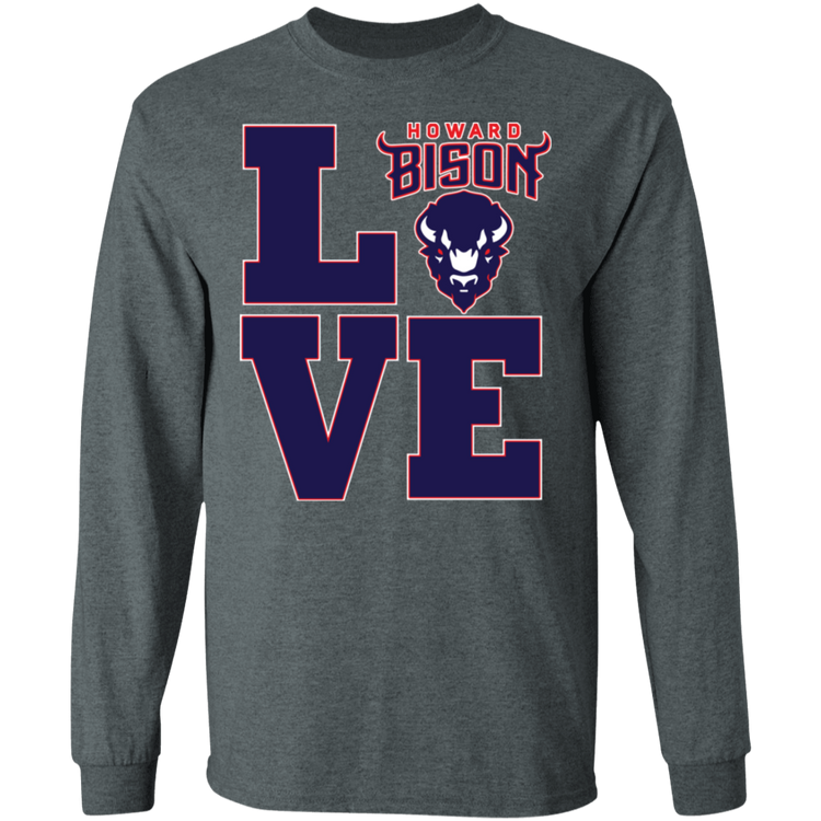 Howard BISONS - Love - Men's LS Tee
