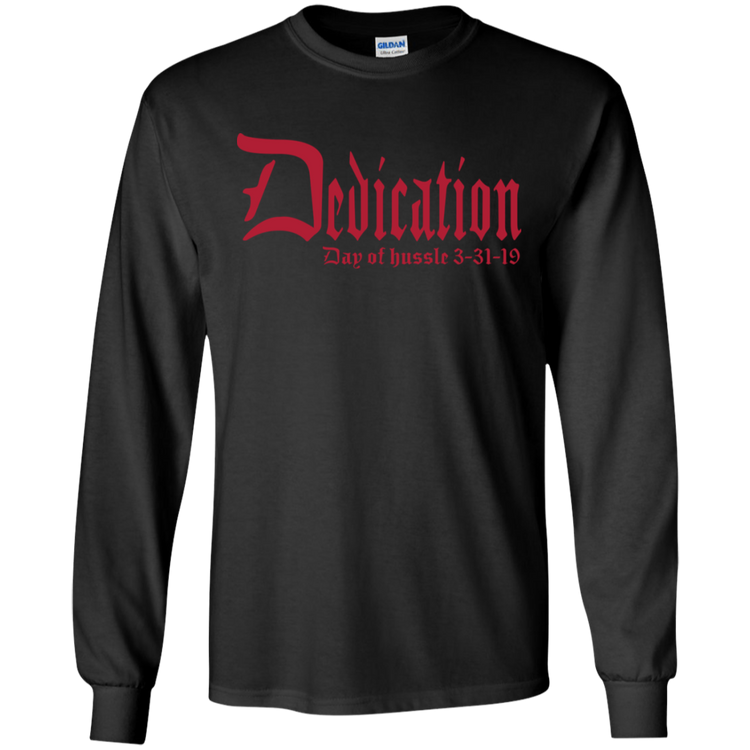 Dedication - Day of Hussle - Red - Men's LS Tee