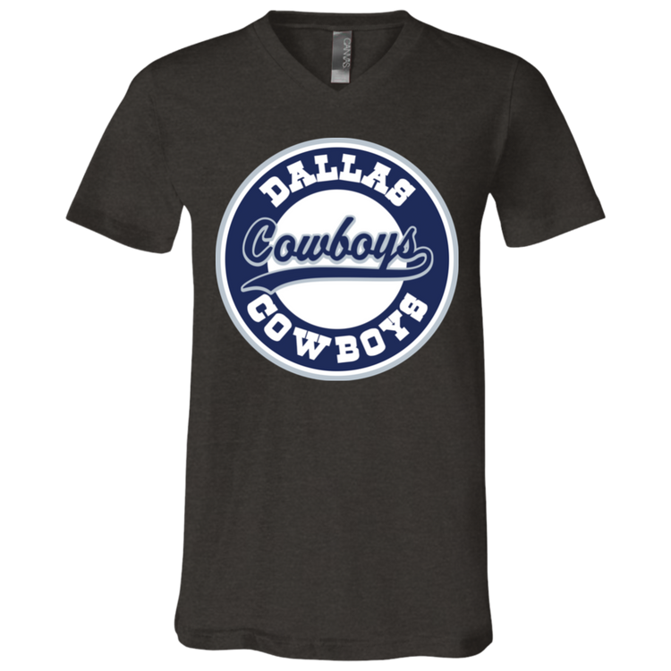 Dallas Cowboys Circle Tee - Fashion Fitted Men's V-Neck T-Shirt
