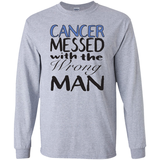 Prostate Cancer Wrong Man - Men's LS Tee