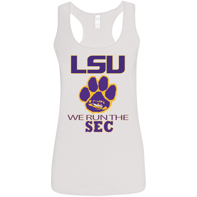 LSU - We Run The SEC - Women's Softstyle Racerback Tank