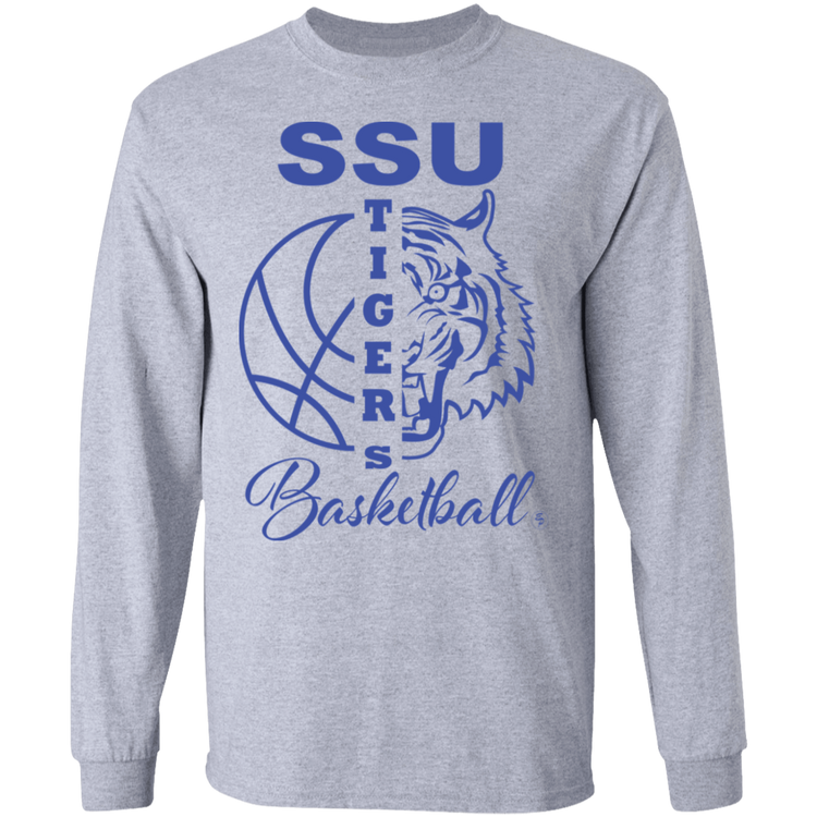 SSU - Tigers Basketball - Blue - Men's LS Tee