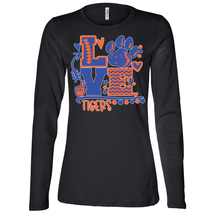 SSU - Love Tigers - Fashion Fitted Women's Jersey LS Missy Fit
