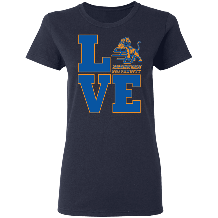 Savannah State - LOVE - Women's 5.3 oz. Tee