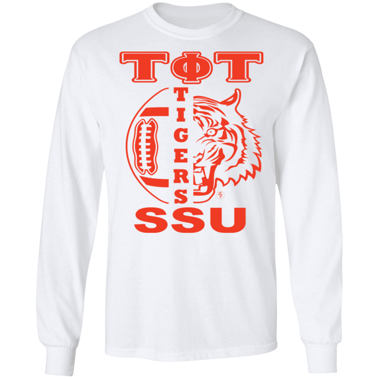 SSU - Tigers Football - Orange - Men's LS Tee