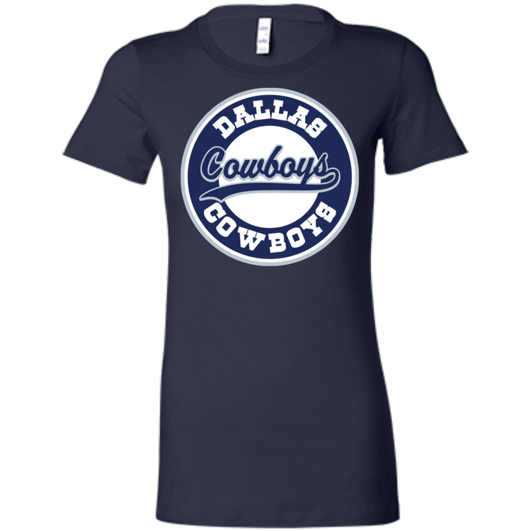 Dallas Cowboys Circle Tee - Fashion Fitted Women's Favorite T-Shirt