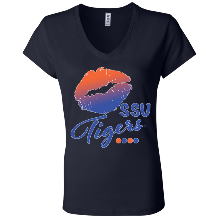 SSU - Tigers Kisses - Fashion Fitted Women's V-Neck T-Shirt