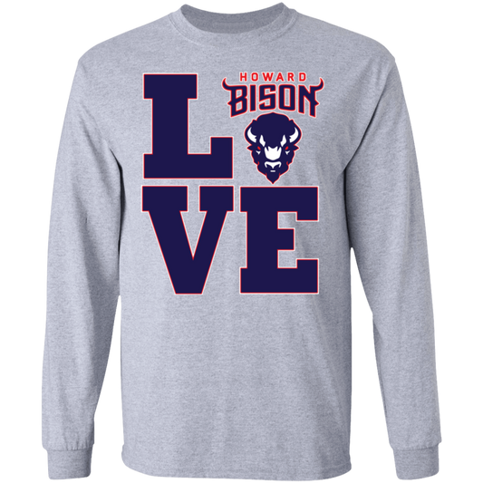 Howard BISONS - Love - Men's LS Tee