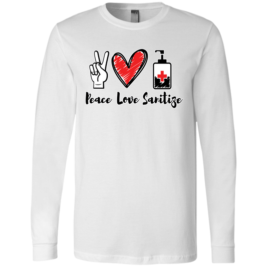 Peace - Love - Sanitize - Fashion Fitted Men's Jersey T-Shirt