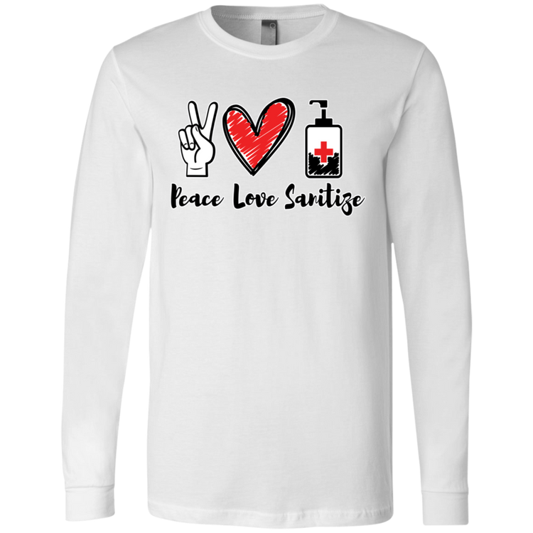 Peace - Love - Sanitize - Fashion Fitted Men's Jersey T-Shirt