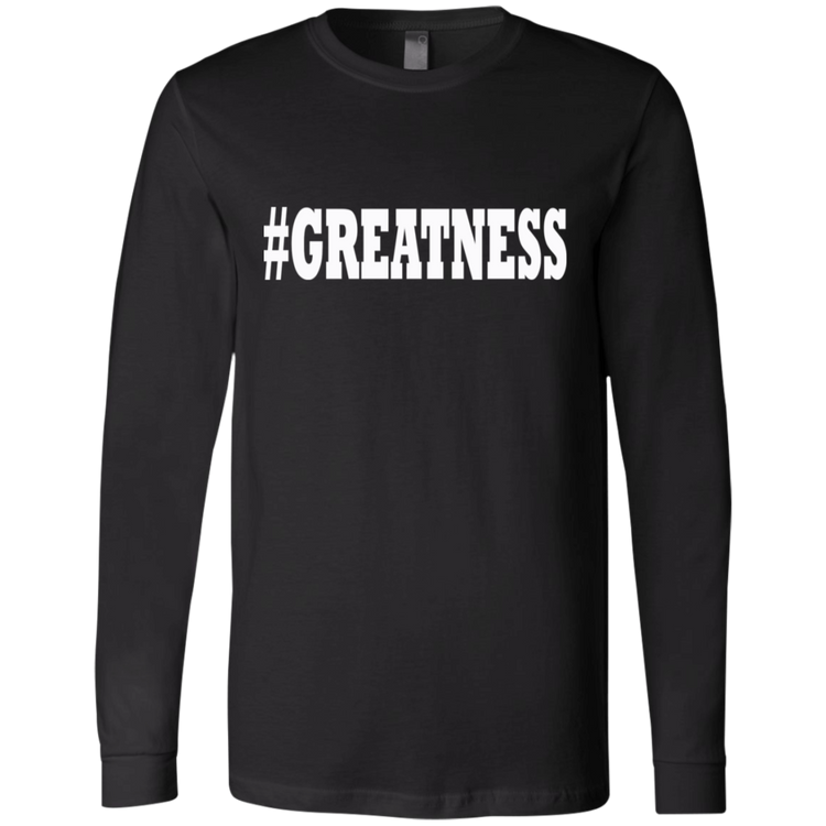 GREATNESS White - Black Label Men's LS T-Shirt