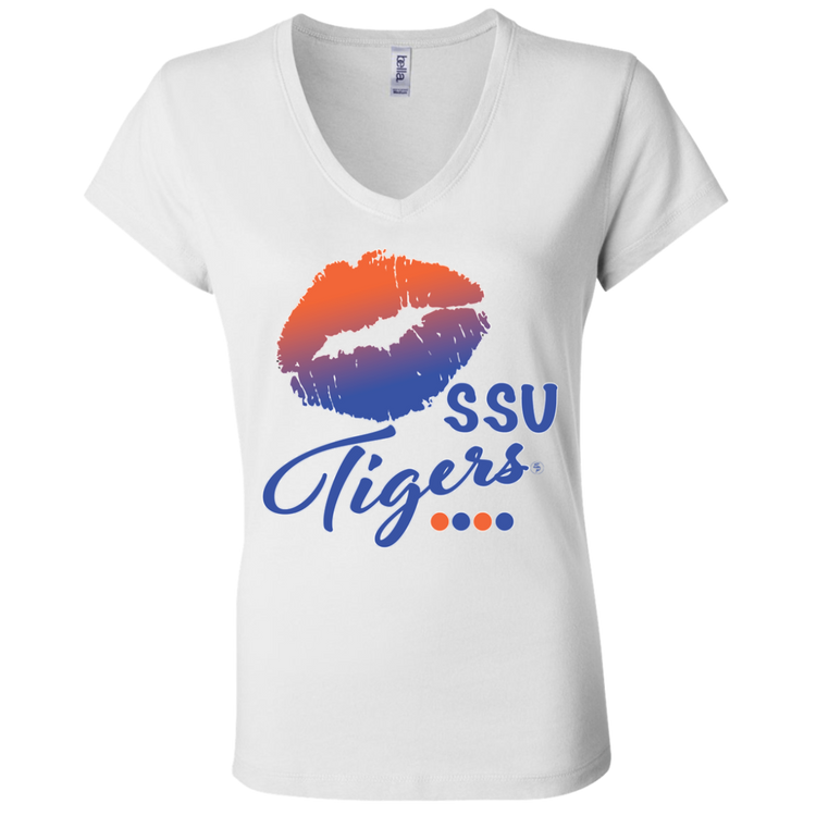 SSU - Tigers Kisses - Fashion Fitted Women's V-Neck T-Shirt