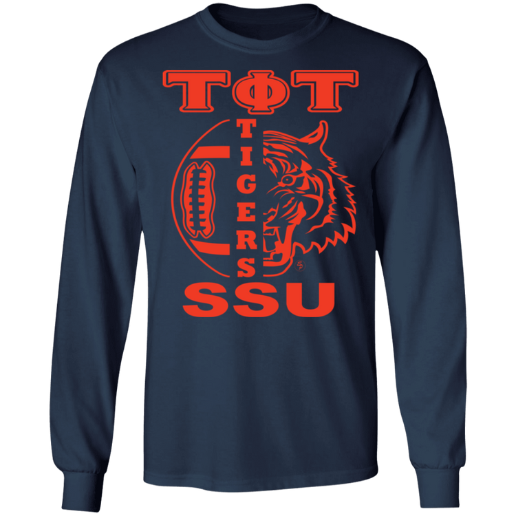SSU - Tigers Football - Orange - Men's LS Tee