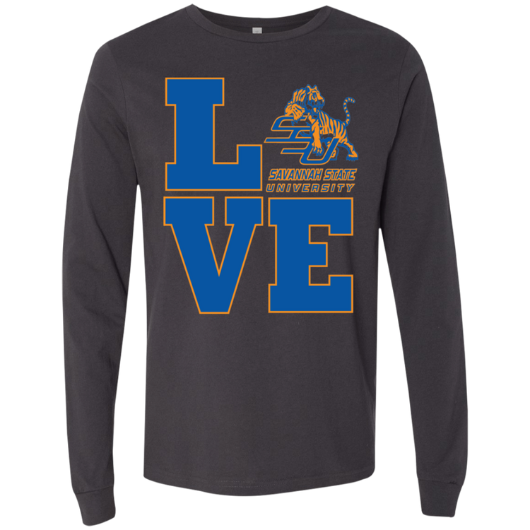Savannah State - LOVE - Fashion Fitted Men's Jersey T-Shirt