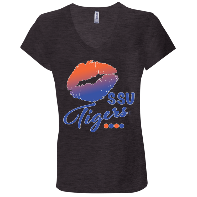 SSU - Tigers Kisses - Fashion Fitted Women's V-Neck T-Shirt
