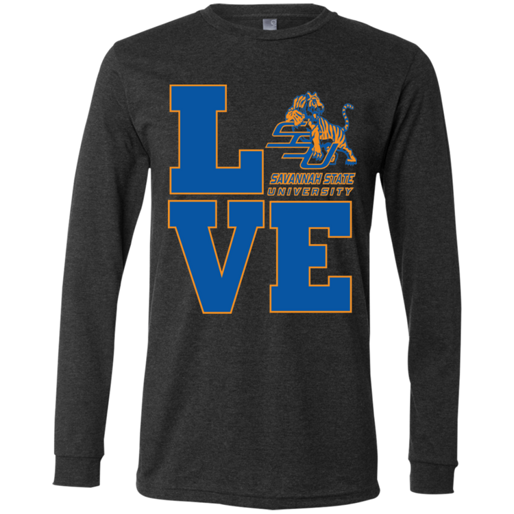 Savannah State - LOVE - Fashion Fitted Men's Jersey T-Shirt