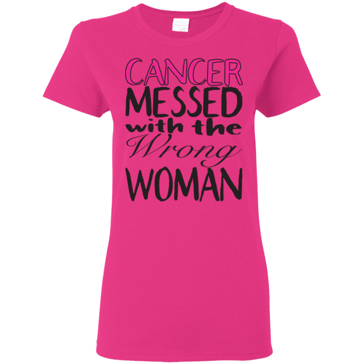 Breast Cancer Messed With The Wrong Woman - Women's 5.3 oz. Tee
