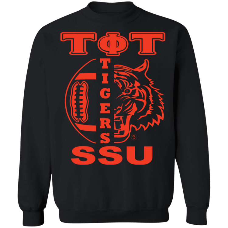 SSU - Tigers Football - Orange - Crewneck Pullover Sweatshirt  8 oz.