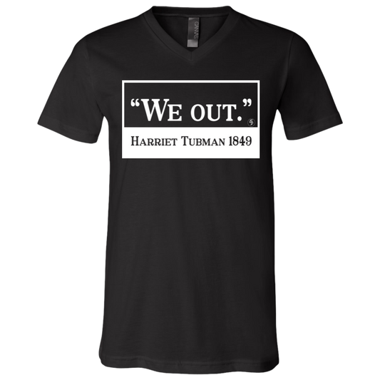 Tubman - We Out - White - Fashion Fitted Men's V-Neck T-Shirt