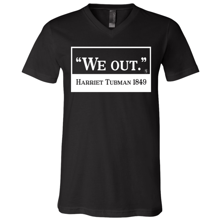 Tubman - We Out - White - Fashion Fitted Men's V-Neck T-Shirt