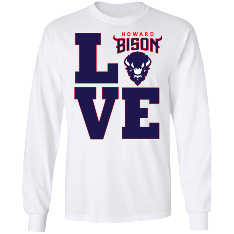 Howard BISONS - Love - Men's LS Tee