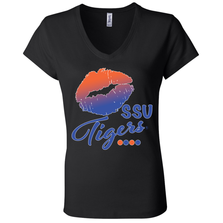SSU - Tigers Kisses - Fashion Fitted Women's V-Neck T-Shirt