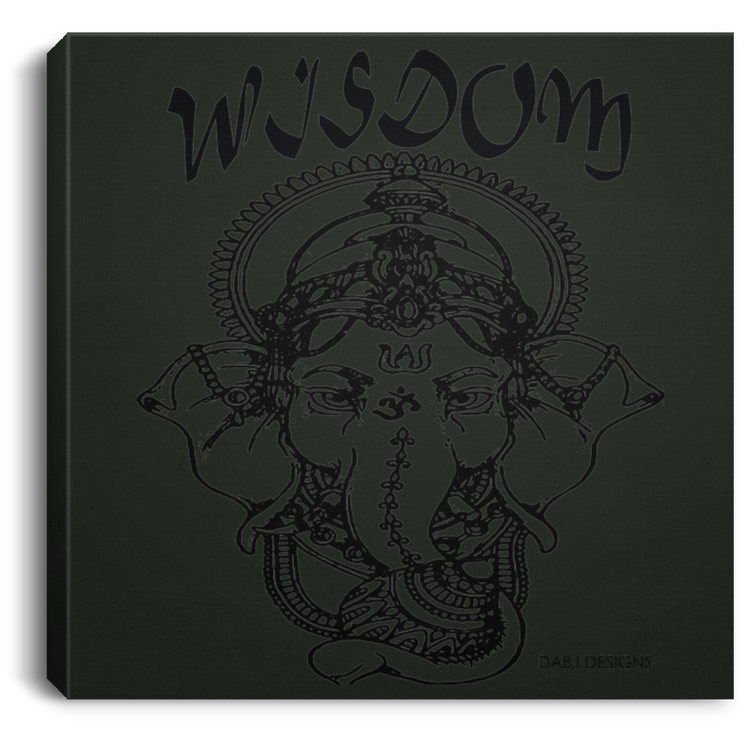 Ganesh - Wisdom - CANSQ75 Square Canvas .75in Frame