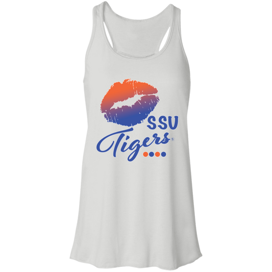 SSU - Tigers Kisses - Fashion Fitted Women's Flowy Racerback Tank