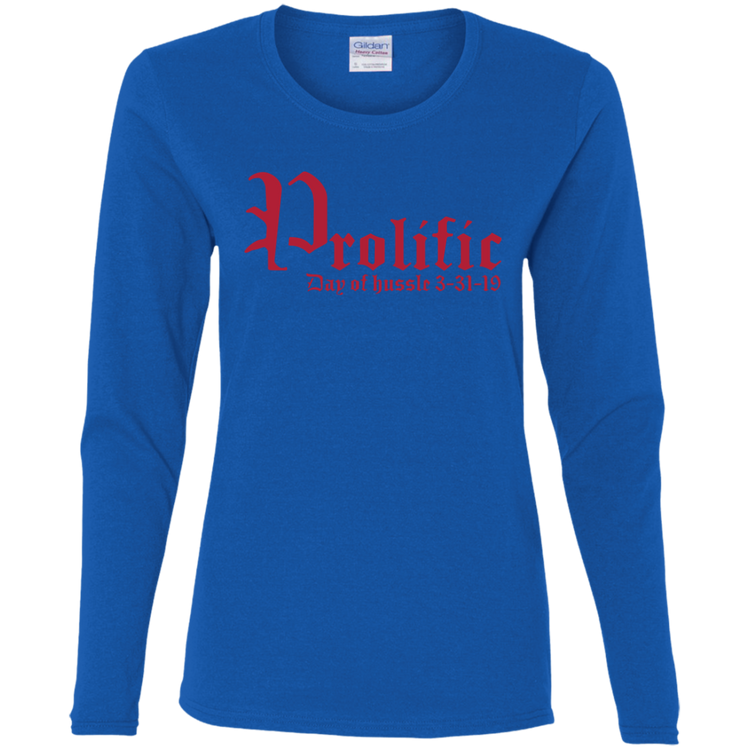 Prolific - Day of Hussle - Red - Women's LS Tee
