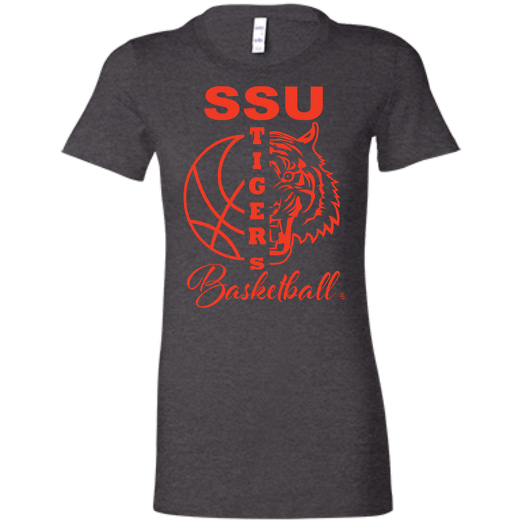 SSU - Tigers Basketball - Orange - Fashion Fitted Women's Favorite T-Shirt