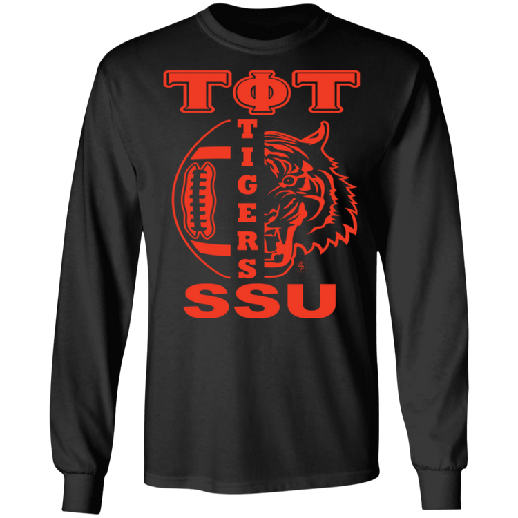 SSU - Tigers Football - Orange - Men's LS Tee